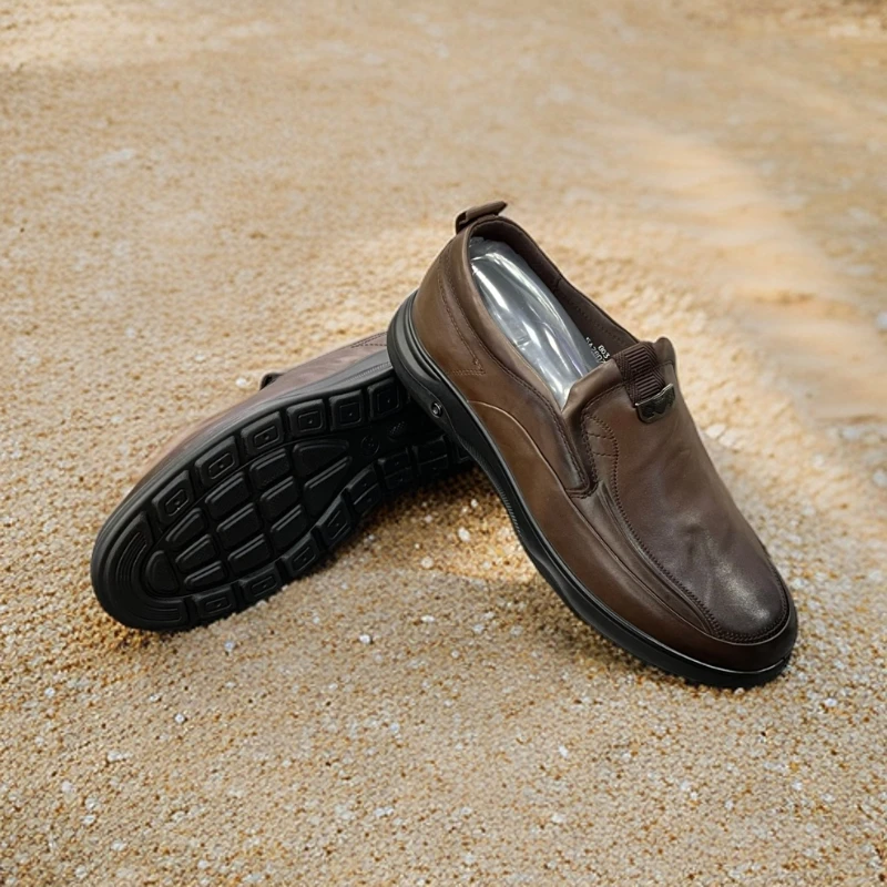 真皮男士休闲鞋软底软面黑色休闲舒适百搭头层牛皮套脚男鞋软底