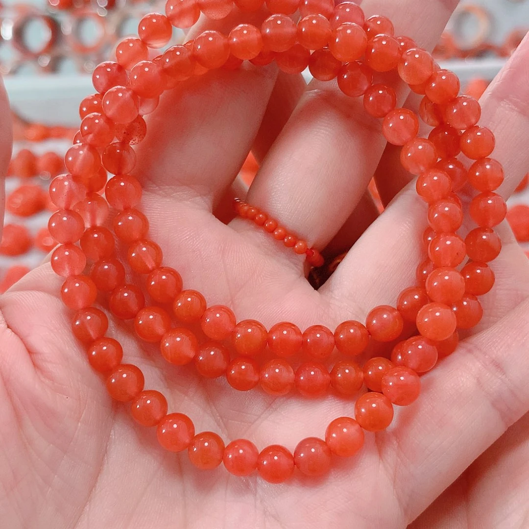 南红玛瑙手串未镶嵌