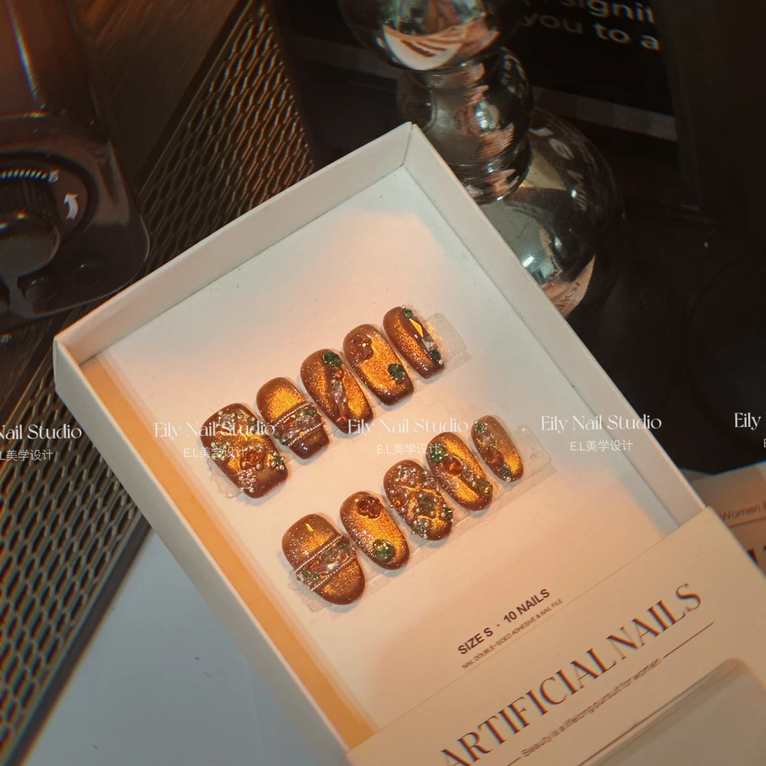 【圣诞宝石】EilyNail设计师轻奢高定手工穿戴甲气质纯欲温柔