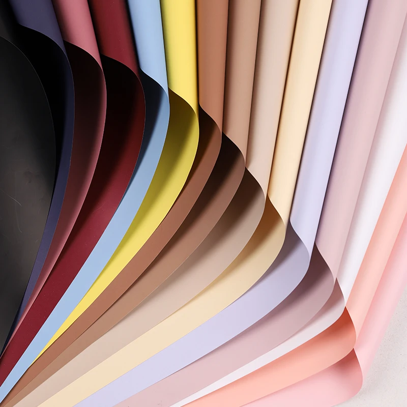 H H 高定纯色纸9丝花束包装手工diy材料加厚防水膜鲜花纸