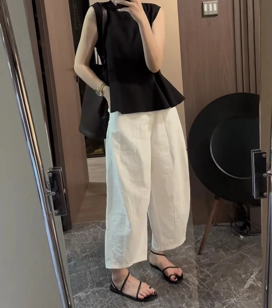 格洛森梨型身材宽松显瘦九分休闲裤秋季新款小个子减龄哈伦奶奶裤