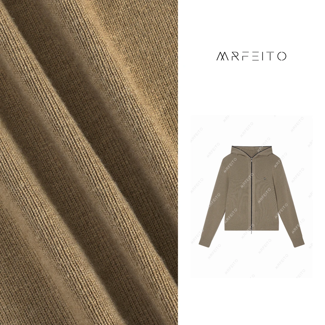 MRFEITO法式高级感双头拉链显瘦纸片人女连帽开衫H859KS01Q26862