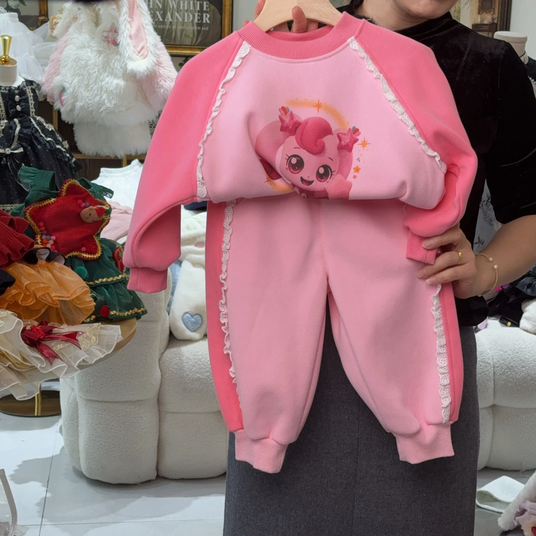 女童萌可套装宝宝冬款甜美两件套250178