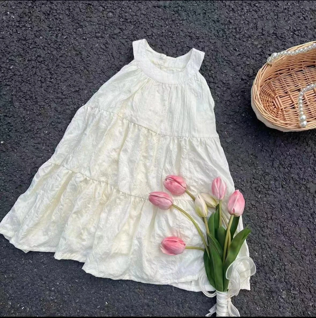 女童吊带连衣裙夏季2024新时髦无袖裙子80121