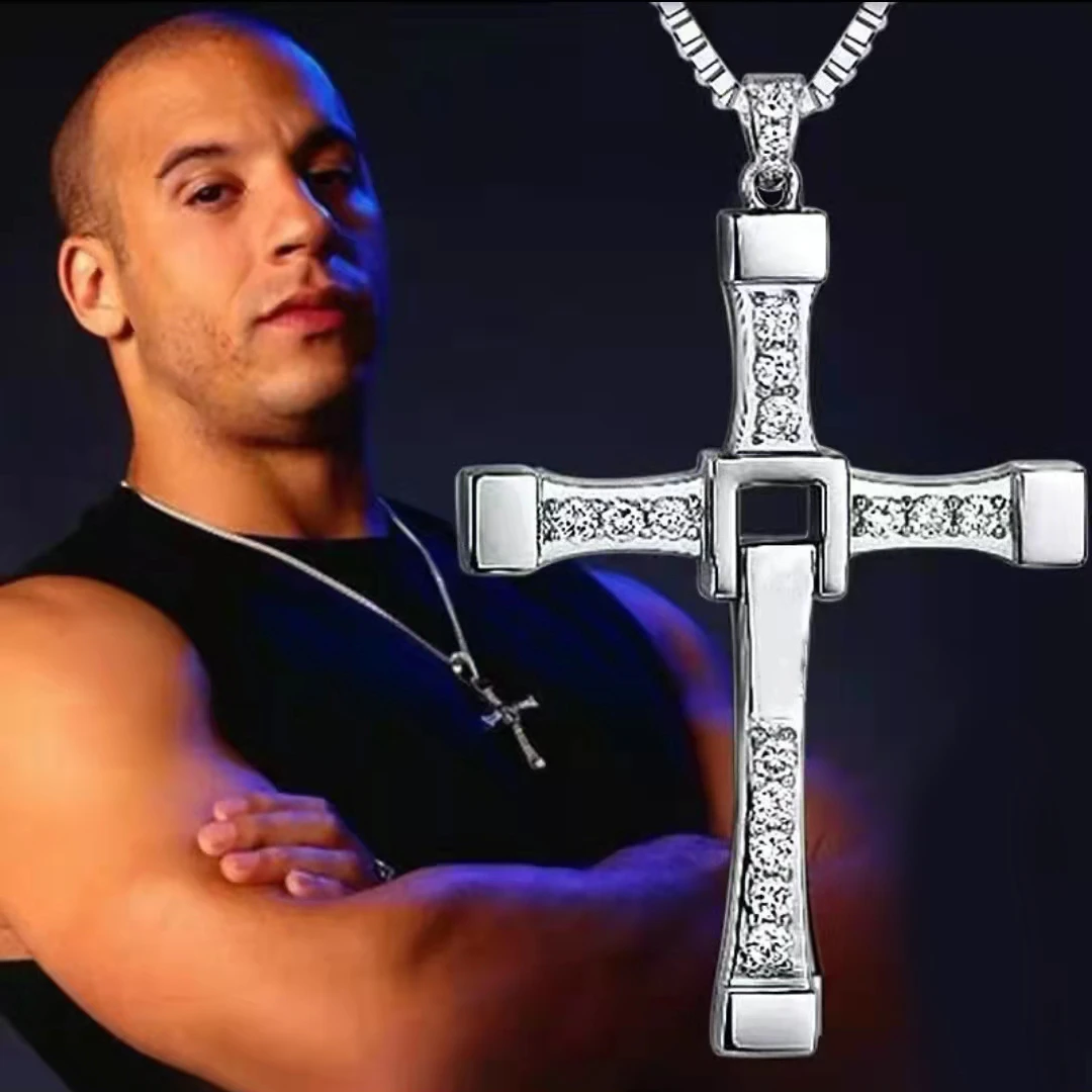 钛钢吊坠 欧美饰品托雷多速度与激情吊坠男士十字架项链时尚情侣