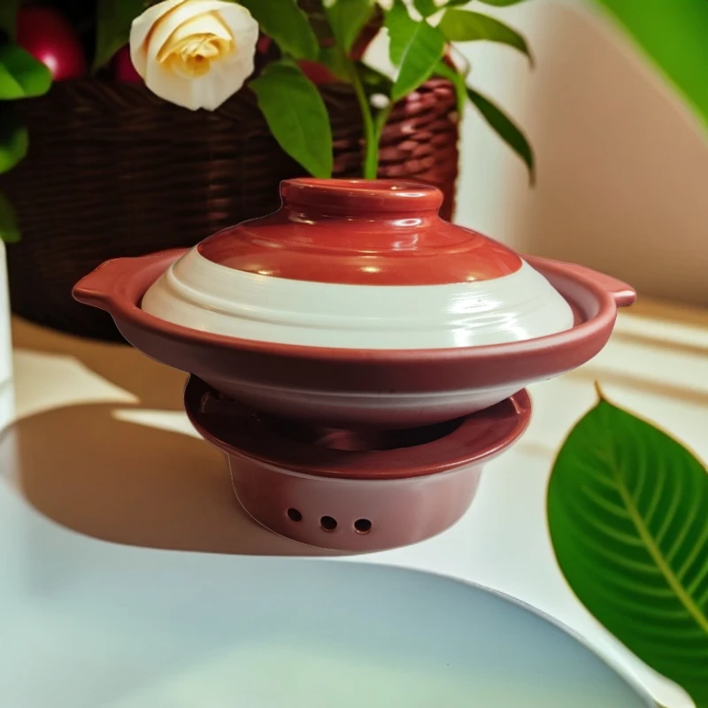 煲锅具套装红白深煲保温明炉商用家用简约砂锅复古中式时尚欧式