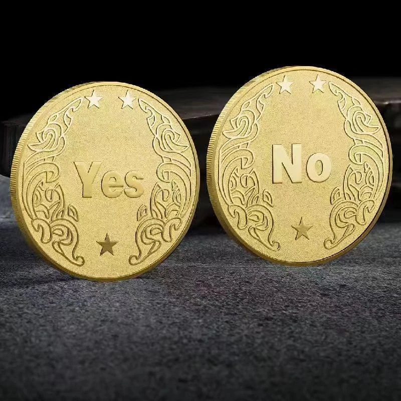 老天决定YES NO决策币生日幸运许愿币创意礼品纪念币小众高级礼物