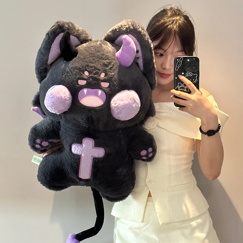 小恶魔嘟嘟喵毛绒玩具女孩生公仔正版嘟嘟喵玩偶床上抱枕娃娃睡觉