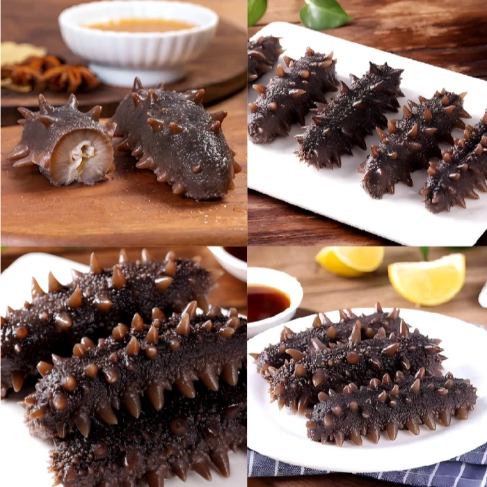 大连即食海参5-8头左右真空包装开袋即食500g/盒