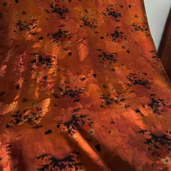 40姆米提花重缎香云纱