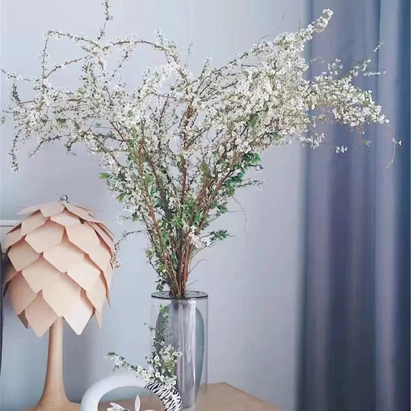 鲜花雪柳遇水开花干枝雪柳花花卉绿植遇水逢春懒人花飘雪花喷雪花
