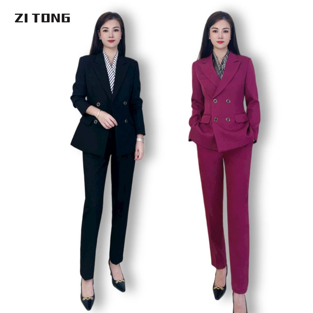西装套装女2023秋冬新款时尚气质修身高端职业休闲西装外套8309