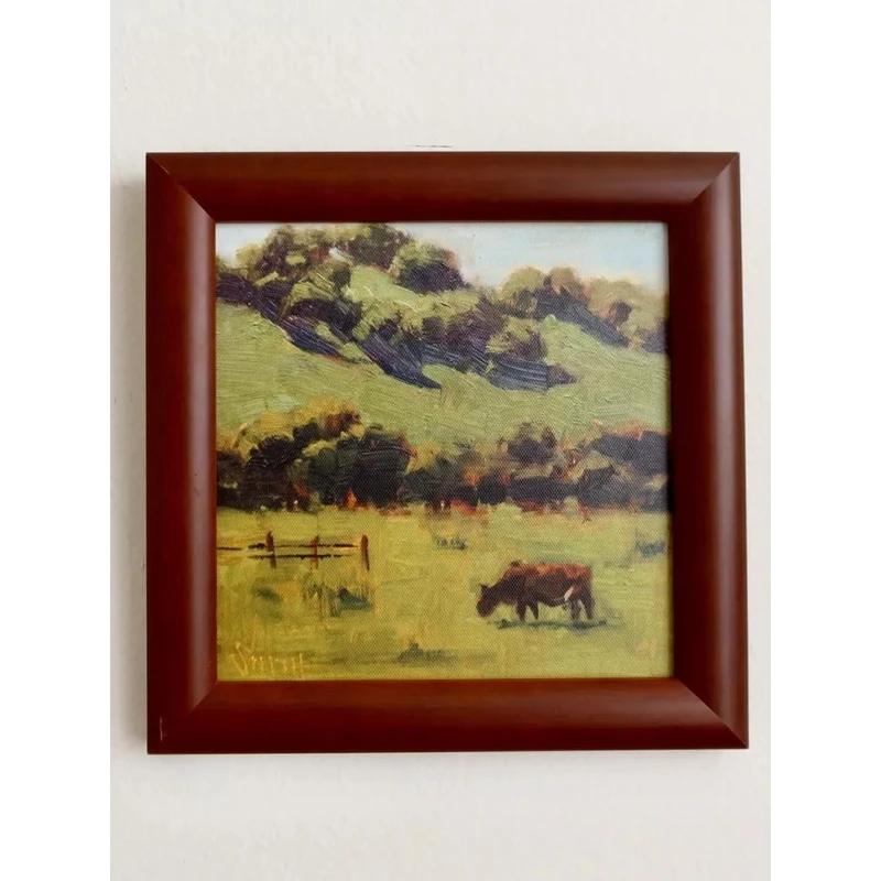 犀牛艺廊《Pasture in Kansas》草原手绘油画效果复刻小幅装饰画