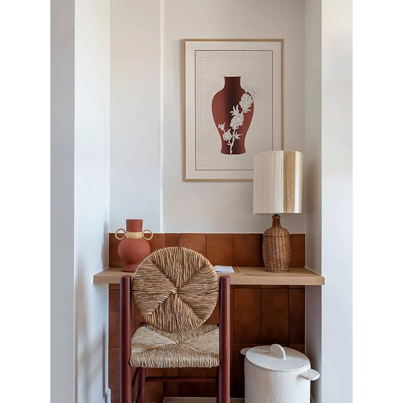 若奈 《霁红瓶》立体浮雕感挂画霁红好寓意装饰画客厅