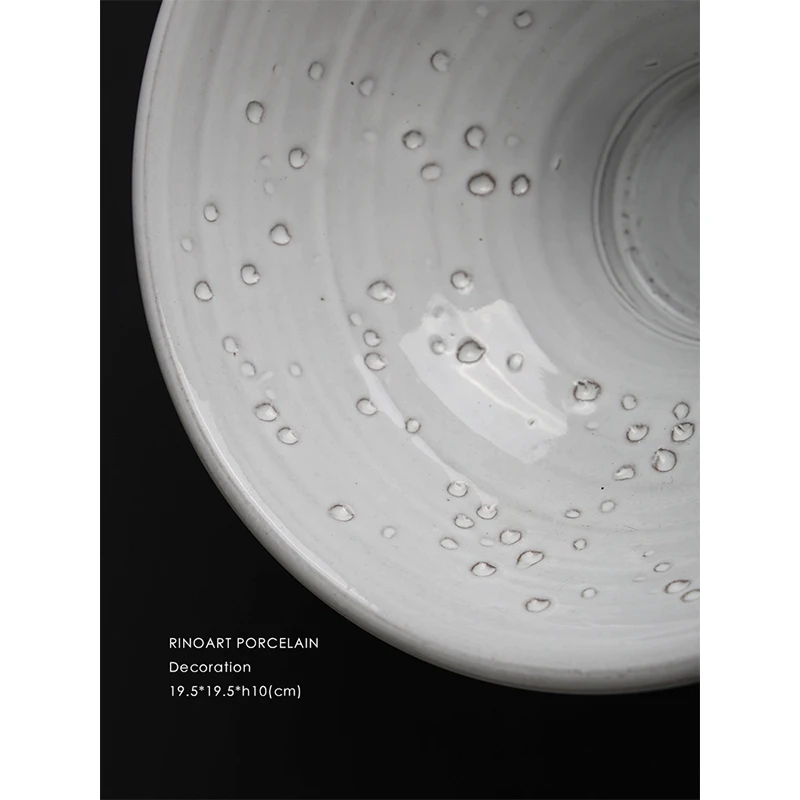 若奈家居 陶作家“露珠碗”手工陶泥侘寂玄关收纳餐柜果盘碗摆件