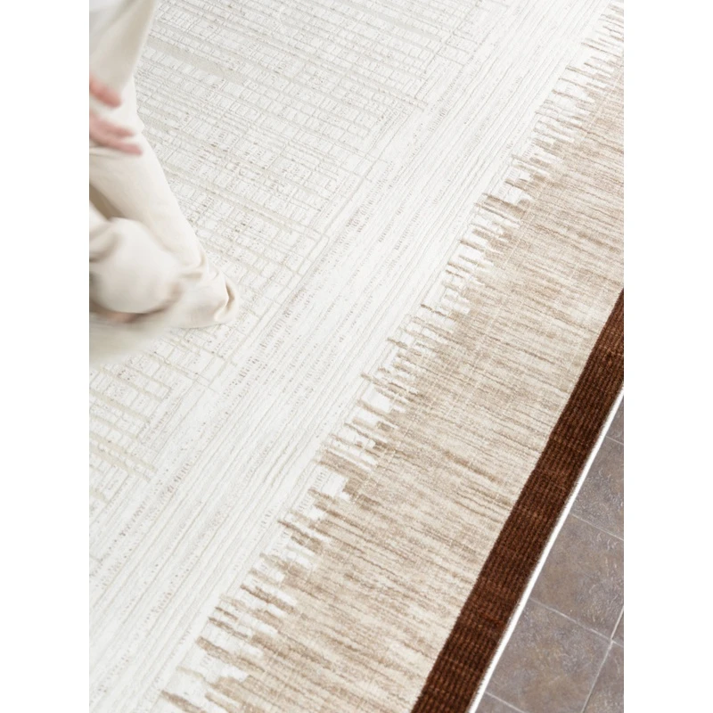 若奈地毯 白橡木纹羊毛系列！侘寂纯色经纬编织客厅地毯床边毯