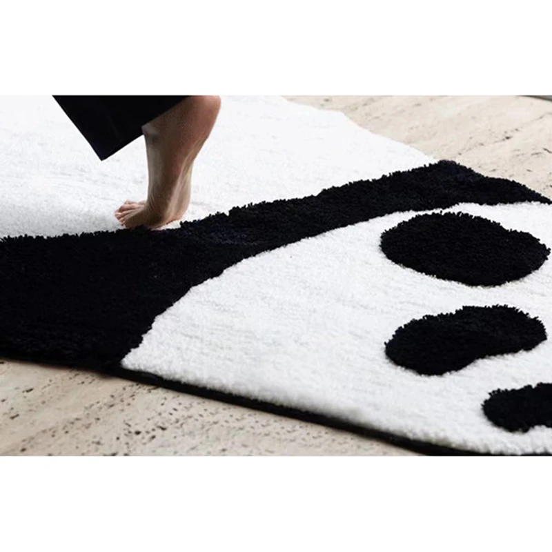 若奈 纽约Resting Panda熊猫可爱治愈可机洗水洗入户地毯卧室床边