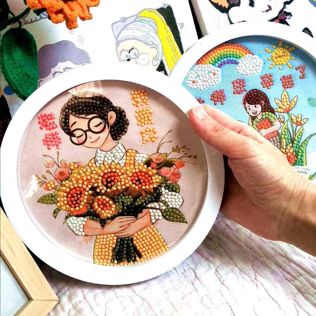 教师节礼物新款益智礼物送老师手工玩具粘贴画diy毕业老师摆台