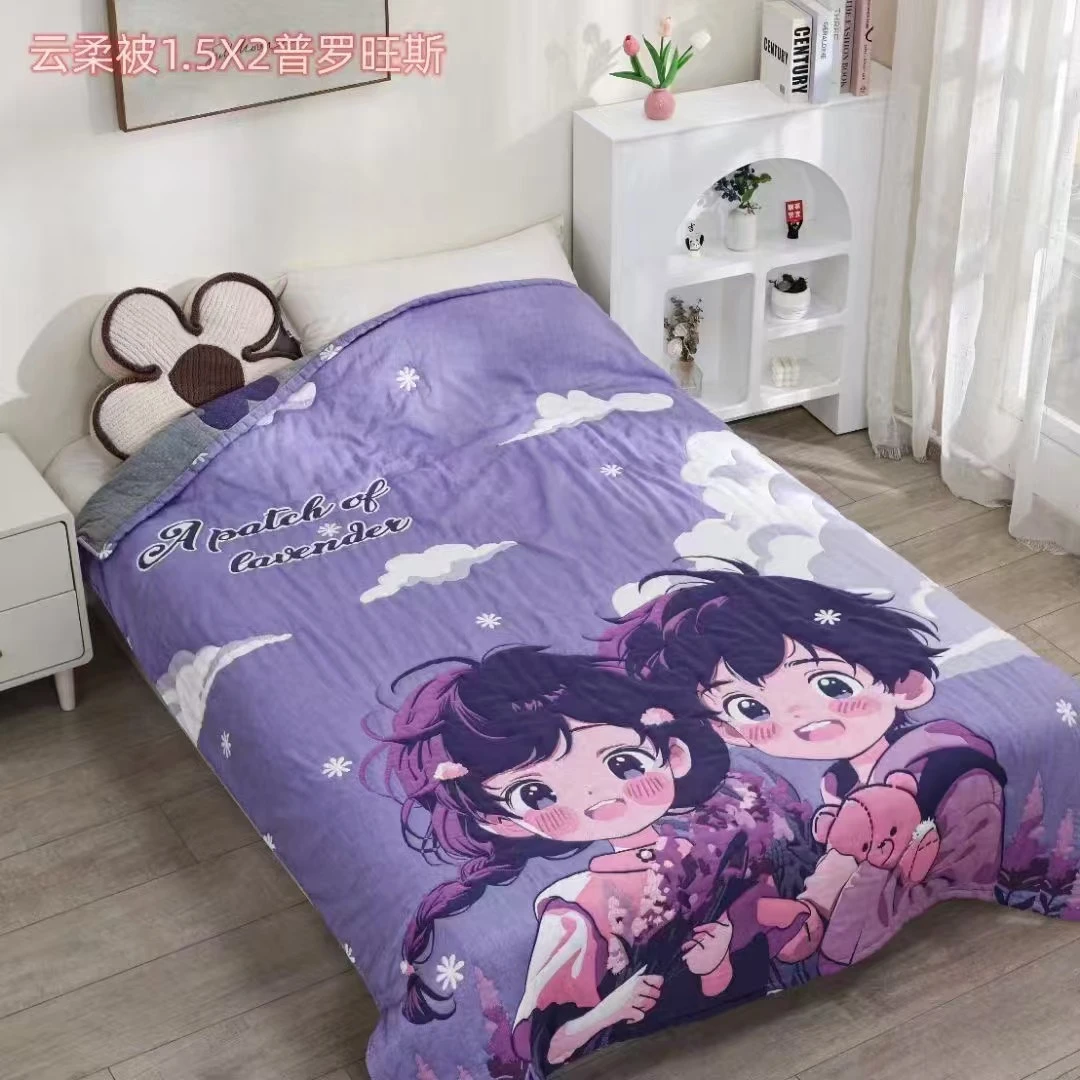 春款纱布盖被150x200可铺可盖四季使用