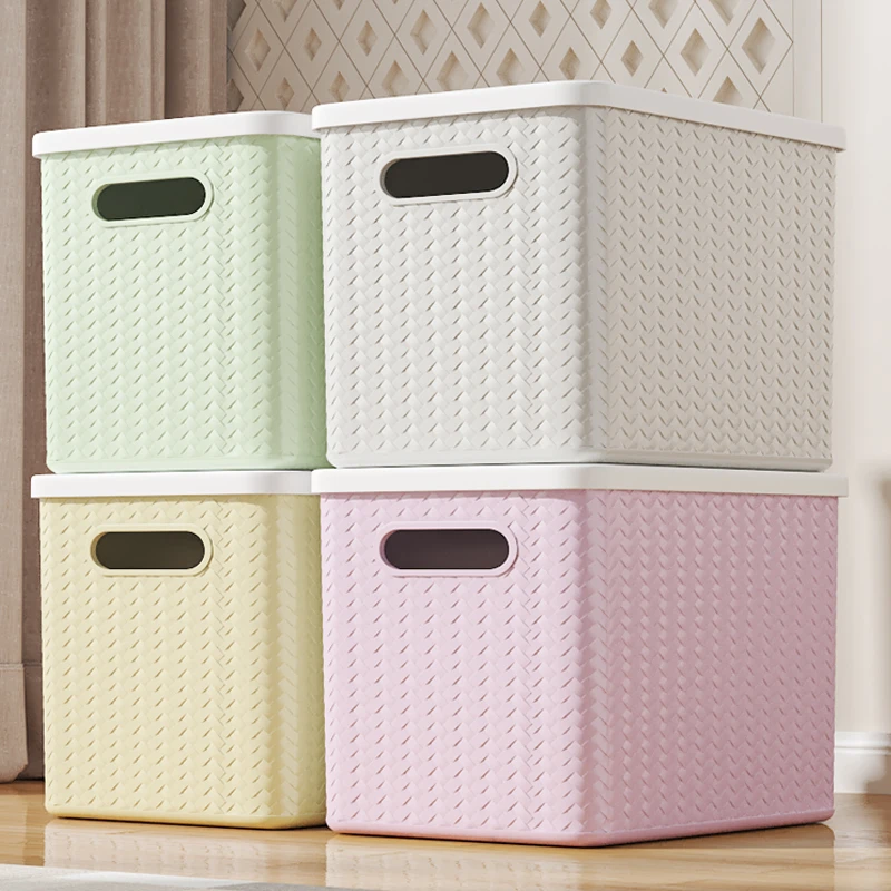 收纳箱家用大容量特大号储物箱宿舍带盖杂物整理箱零食玩具收纳盒