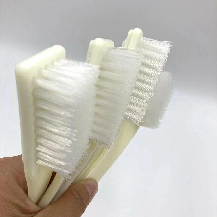尼龙文玩刷子6排白尼龙丝硬毛刷金刚核桃刷开青皮专用刷清理粗丝