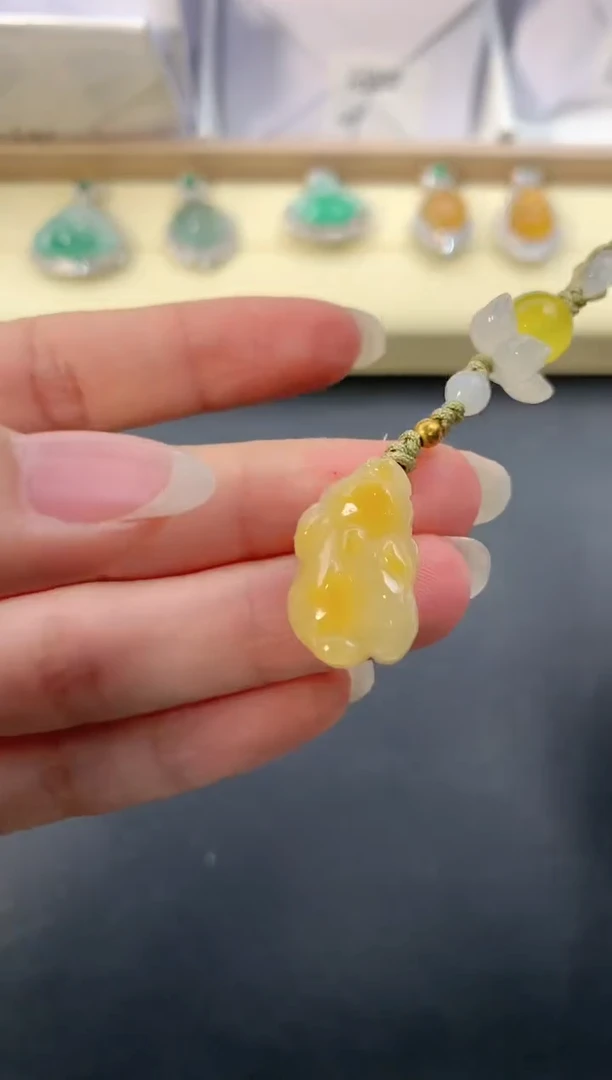 【闪购商品】翡翠颈饰18K金镶嵌X246