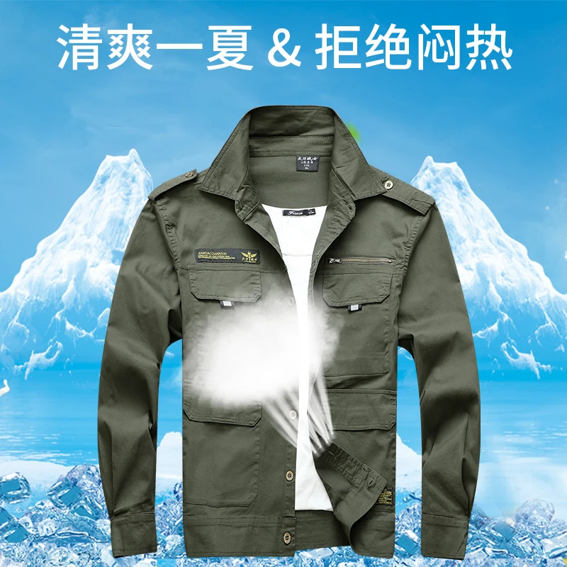 春夏薄款·*纯棉弹力多兜休闲耐磨耐脏透气迷彩工作服单件上衣