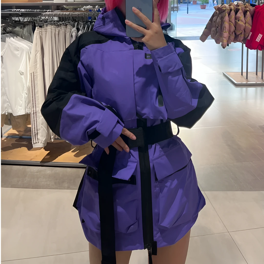 Adidas/阿迪达斯正品CW XPLORIC女子运动户外连帽冲锋衣HF8461