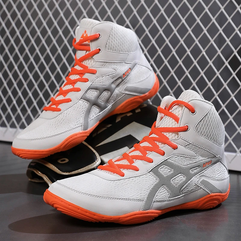 专业摔跤鞋男女散打健身自由轻便搏击鞋拳击鞋武术透气训练鞋室内