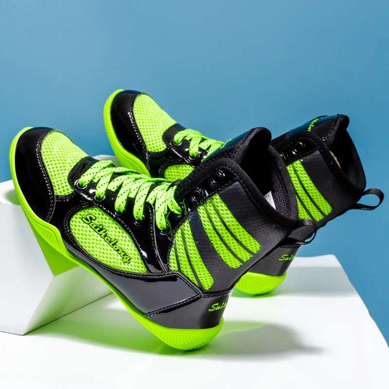 男童儿童散打鞋格斗摔跤鞋拳击鞋健身训练鞋少儿搏击鞋透气专业女