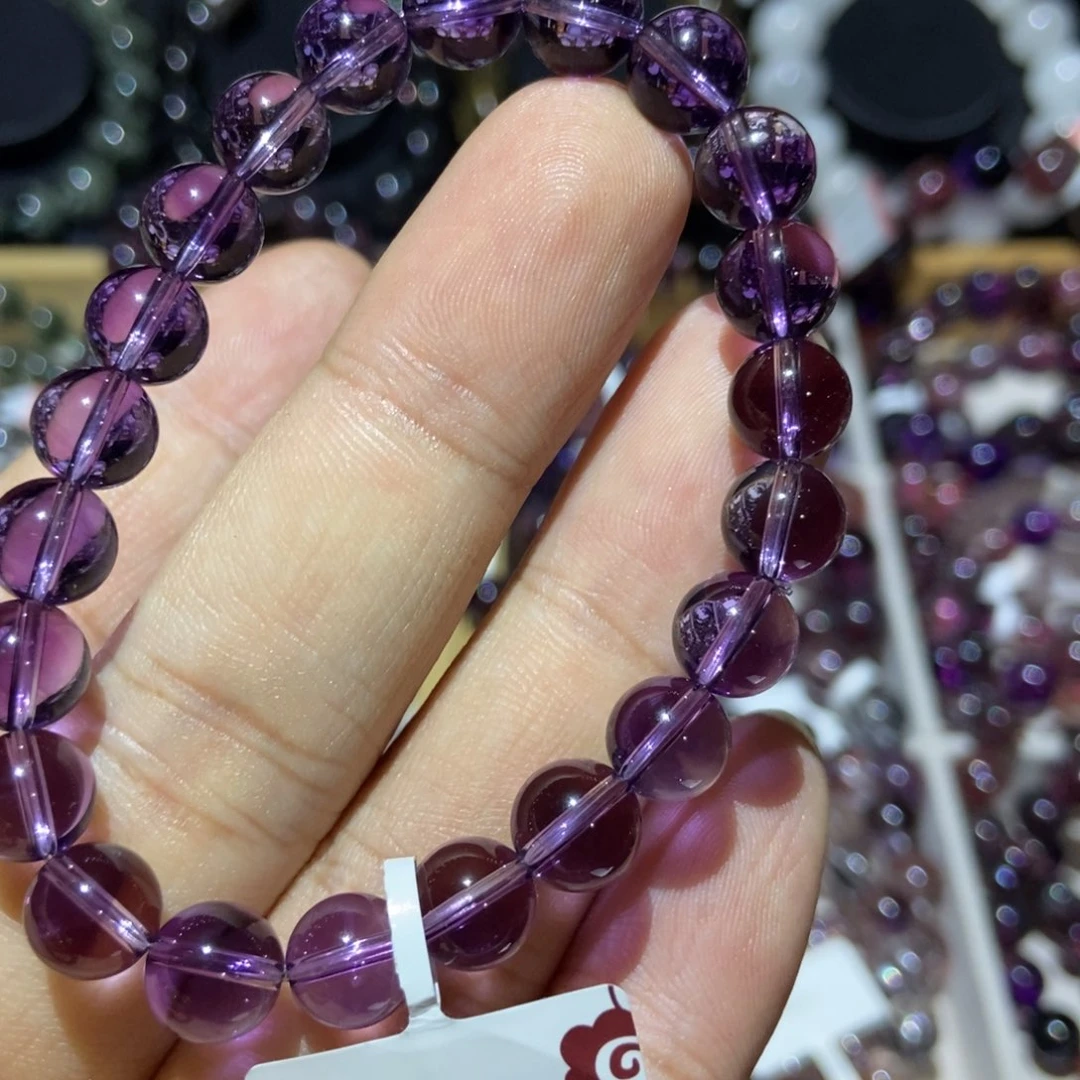 水晶手串未镶嵌紫水晶