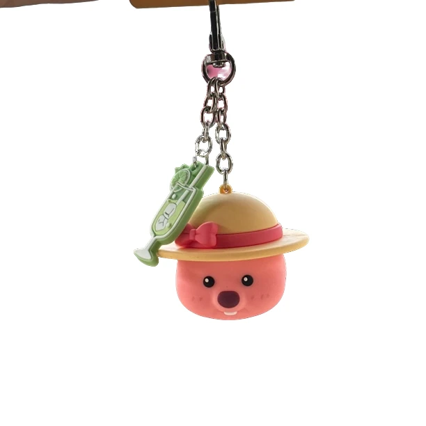 韩国Zanmang loopy挂件粉色小海狸露比周边钥匙链扣书包挂件玩偶