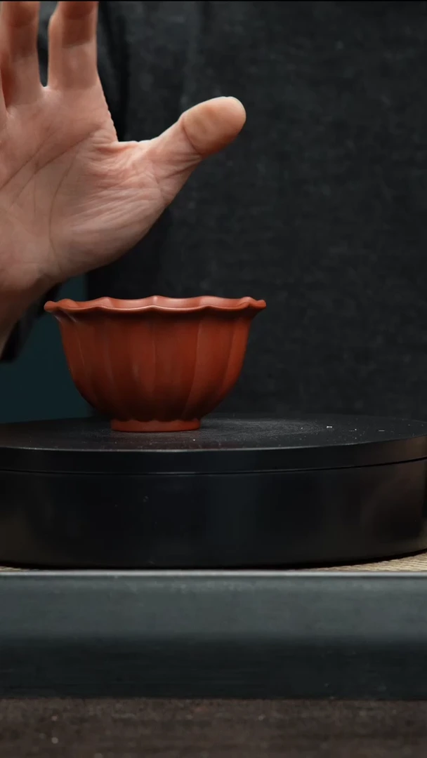 【闪购商品】紫砂茶壶66大红袍筋纹主人杯