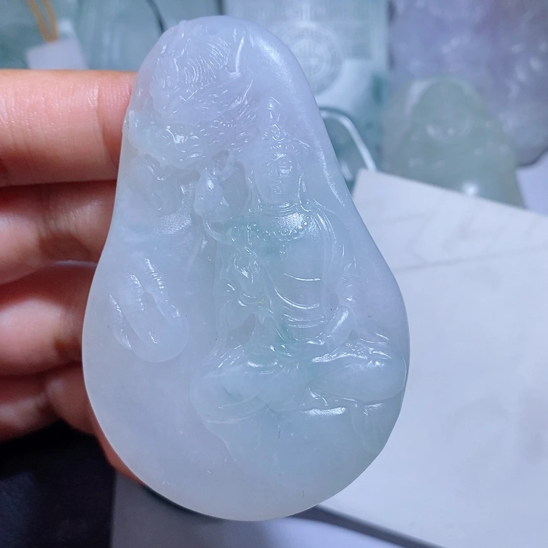 定制翡翠未镶嵌毛货不支持退货下单需确认抛光