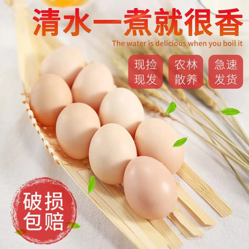 【顺丰快递】买20送20枚土鸡蛋，主播补贴，能好平再拍单枚新鲜大鹅蛋
