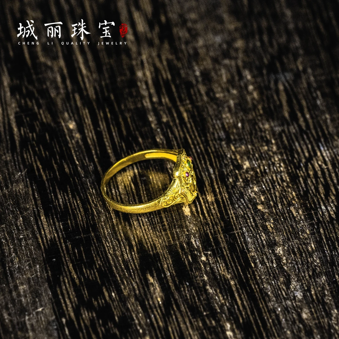 【事必成绿度母戒指】18K度母戒指/个（多样性发货）KJ-652