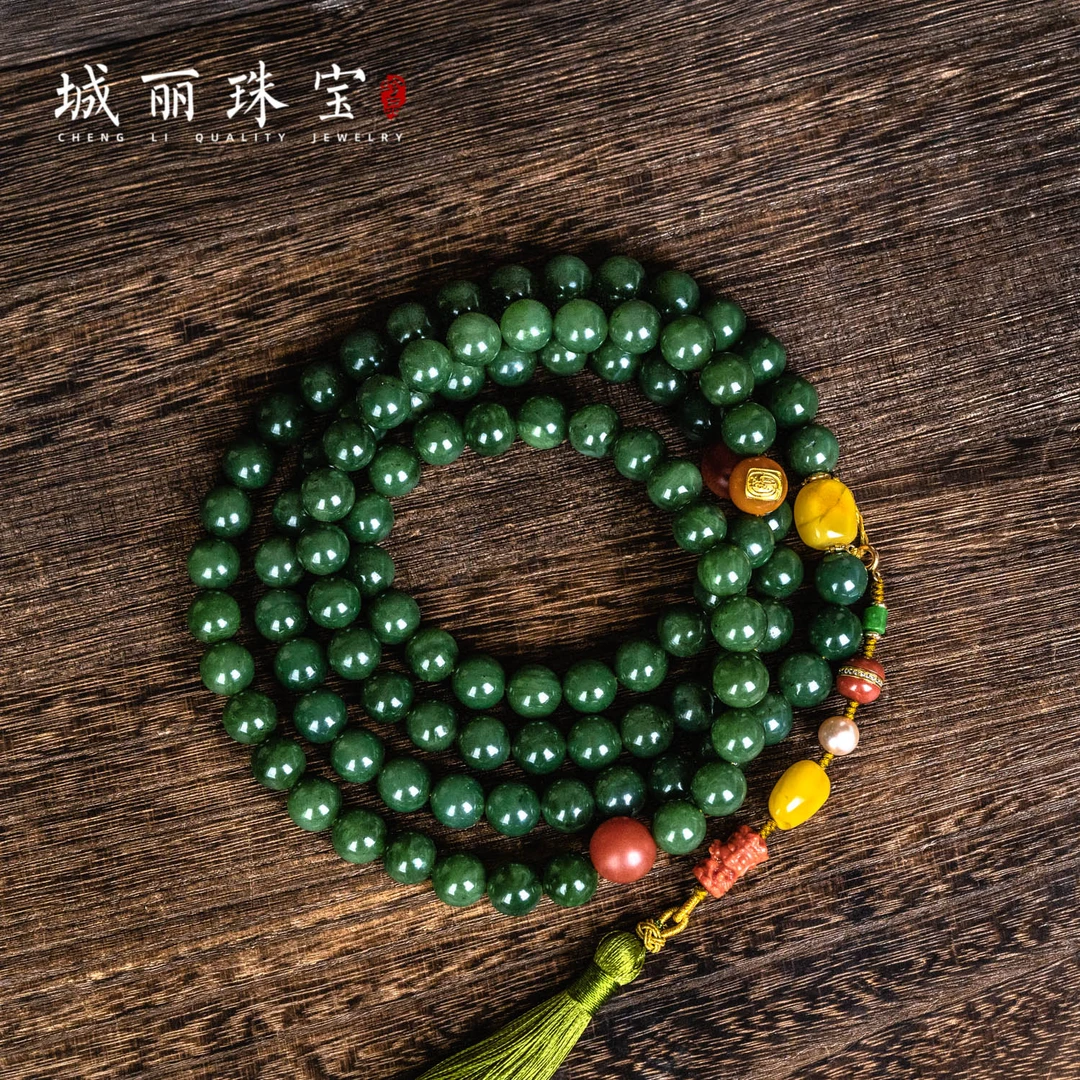 城丽【九紫助力】碧玉D家金福多圈项链/条（多样性发货）ZJH-947