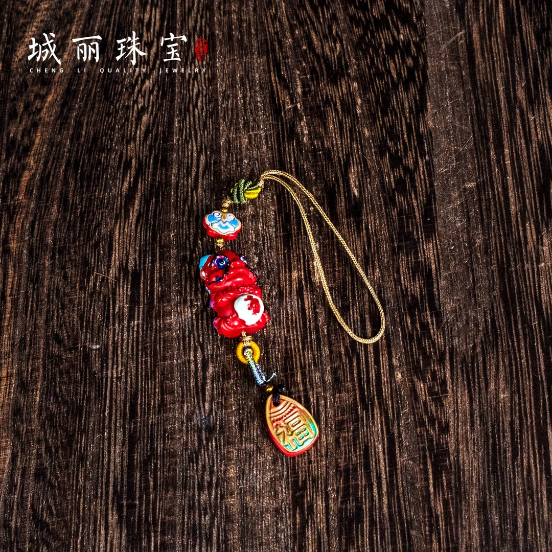 天然辰砂红【城丽】大鹏鸟挂件/个FL-2812