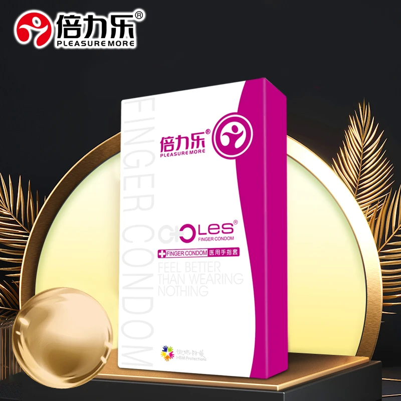 倍力乐经典les光面润滑手指套医用检查指套超薄安全套水润免洗夫妻情趣性用品成人房事刺激私处私密激情用具超小号紧绷型计生用品