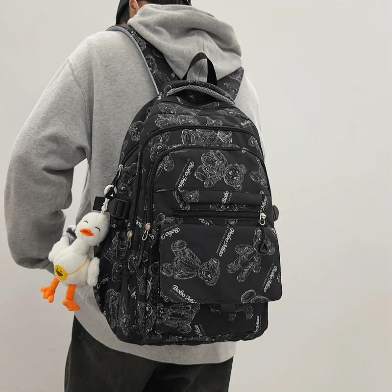 书包女大学生高中生新款中学生百搭大容量潮牌ins男生初中生背包