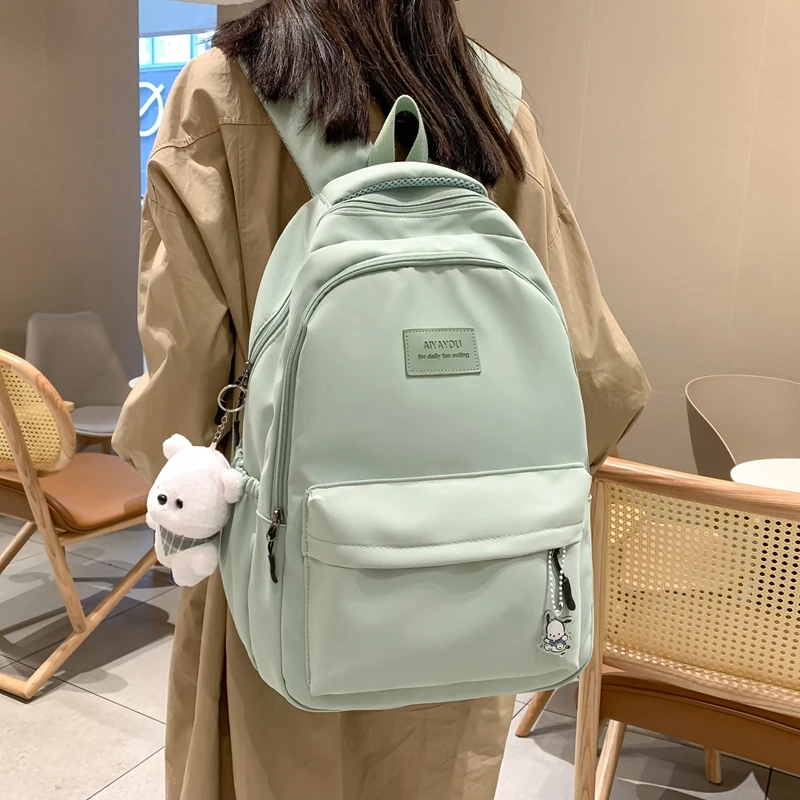 书包女初中生高中生简约大容量背包新款轻便大学生双肩包少女ins