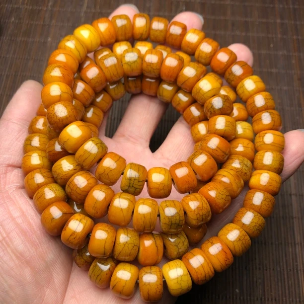 牦牛骨1.2黄润108颗脖挂