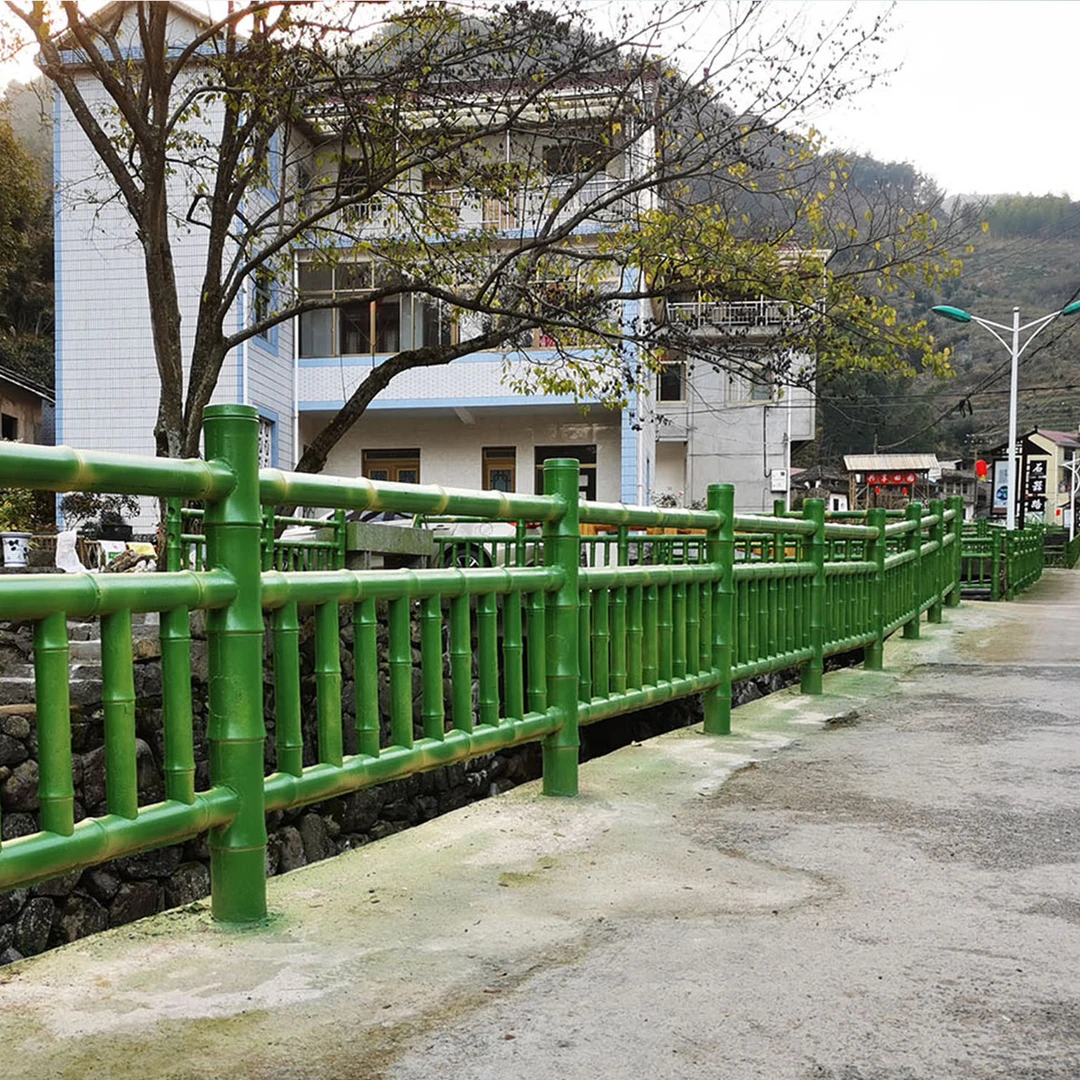 水泥仿竹护栏混凝土竹节绿化围栏新农村园林景观栅栏河道防护栏