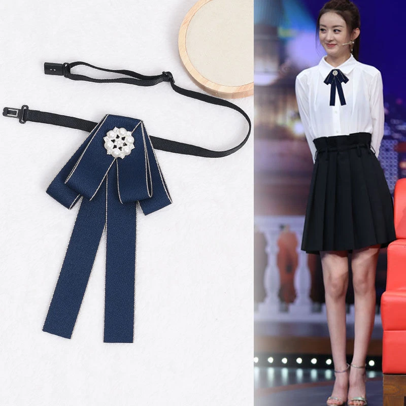 韩版明星同款JK领结 女士职业工作服衬衫领花 商务黑色领带蝴蝶结