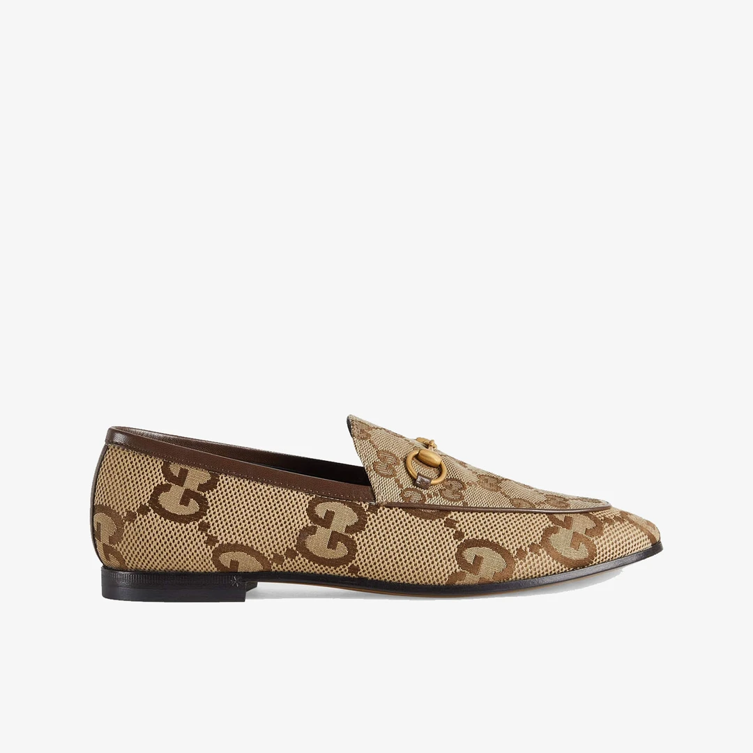 GUCCI/古驰【官网7900】Jordaan 系列 女士复古双G图案女士乐福鞋