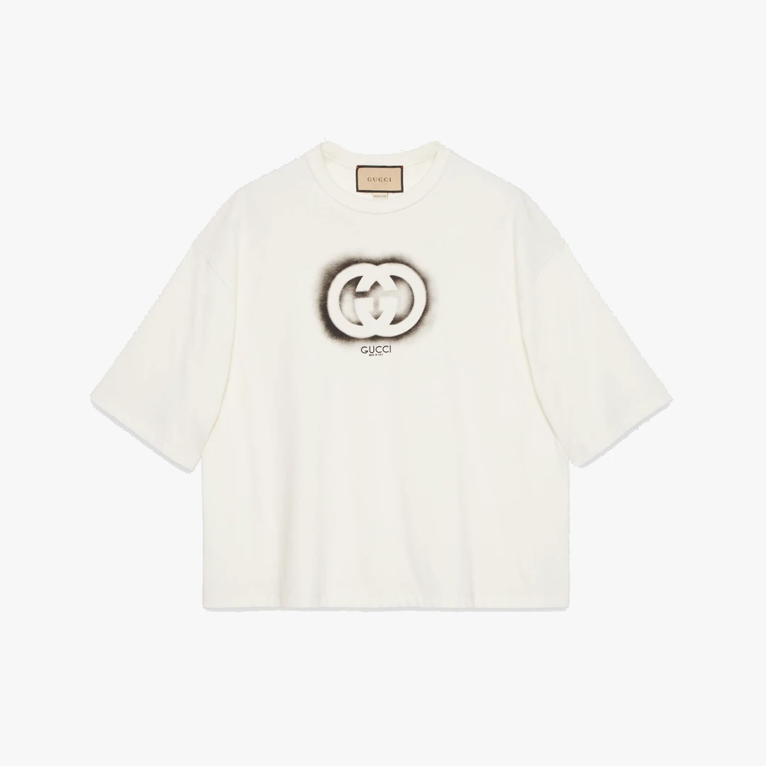 GUCCI/古驰【官网4400】男士针织棉T恤 夏季圆领百搭