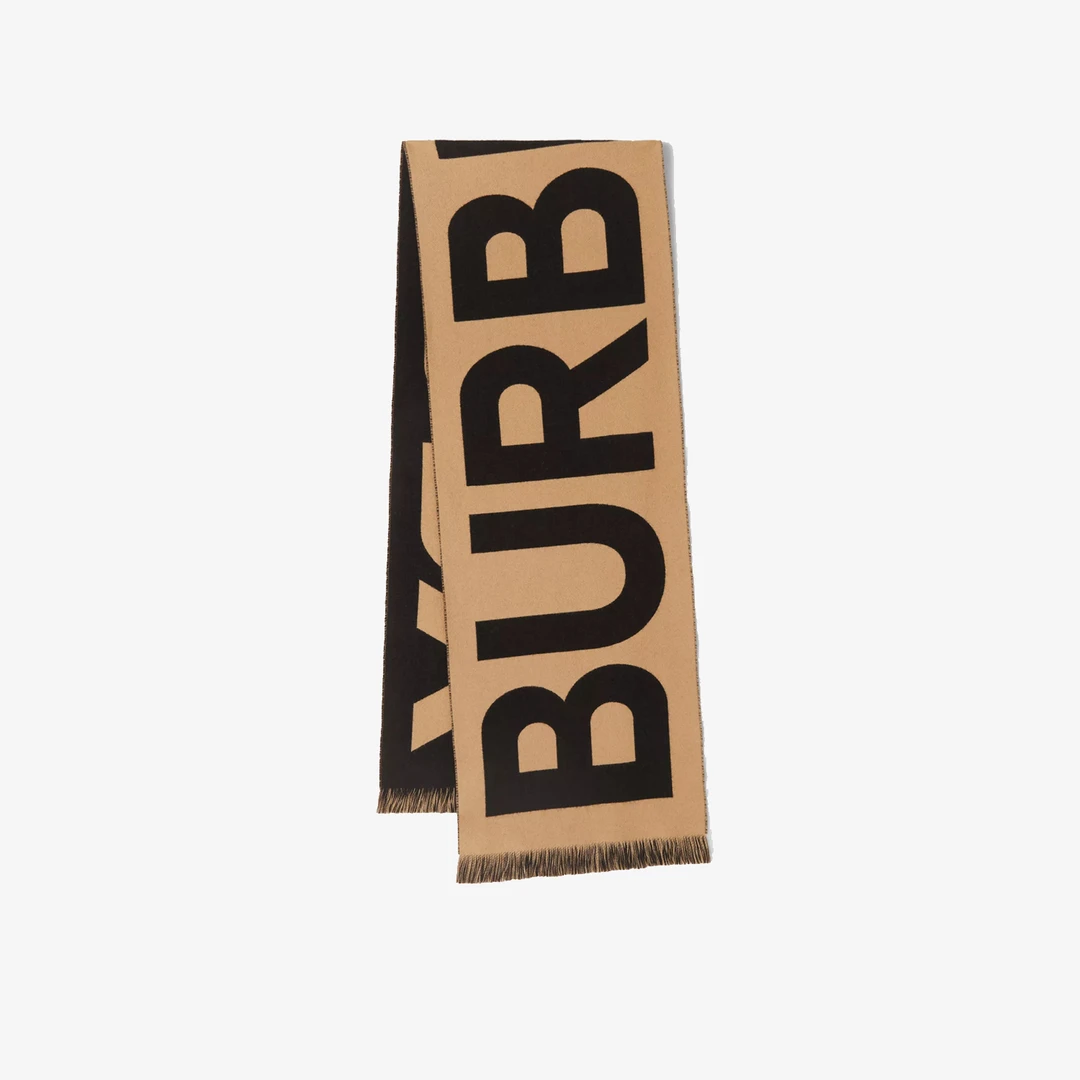 BURBERRY/博柏利 【官网3200】大字母logo羊毛提花围巾 全新未使用