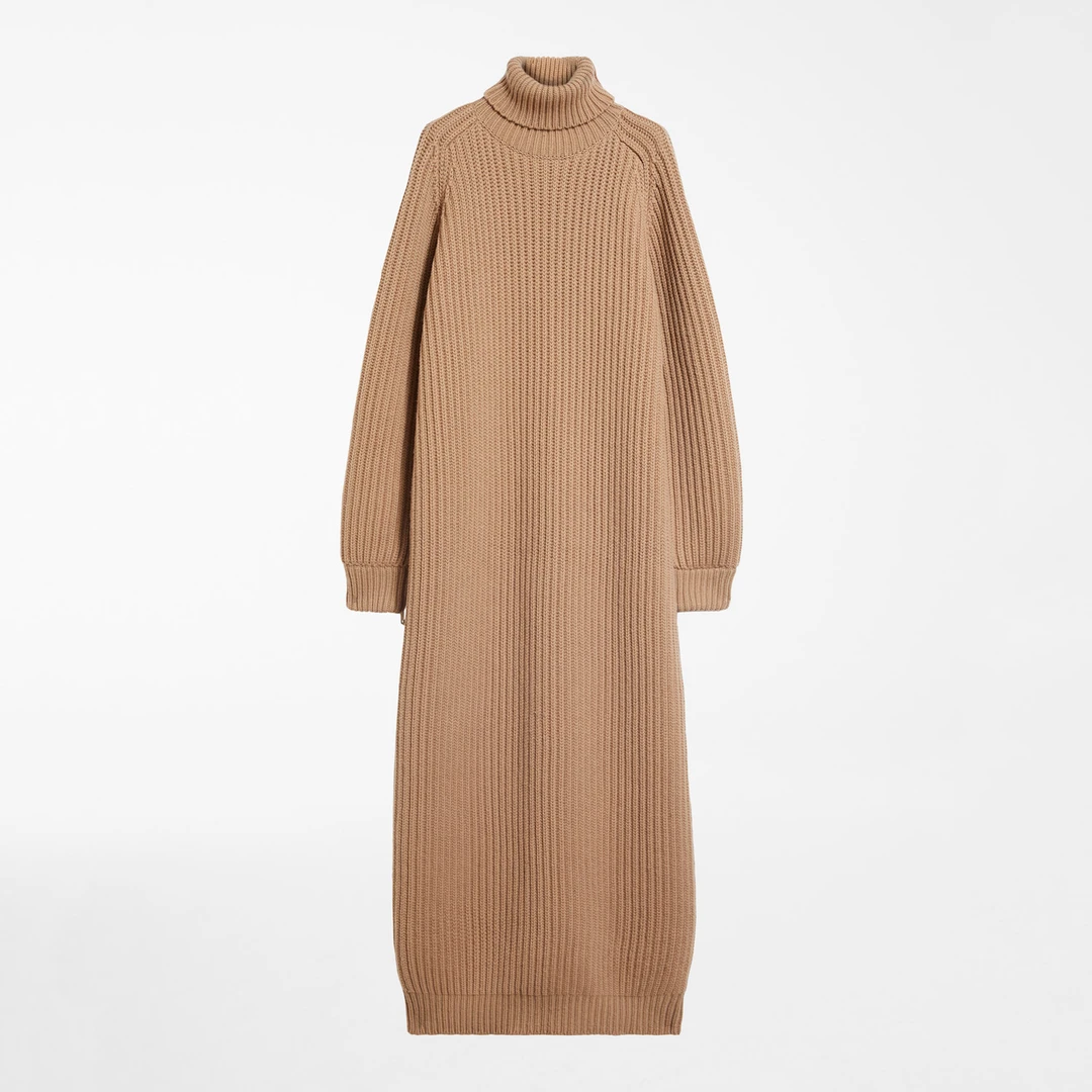 MaxMara【官网13000】Riviera 女士羊毛羊绒混纺长款毛衣裙 132615