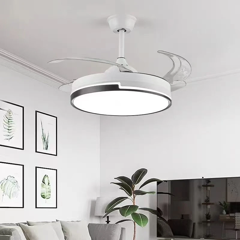 2024年新款隐形风扇灯吊扇灯吸顶家用餐厅卧室大风力电扇吊灯