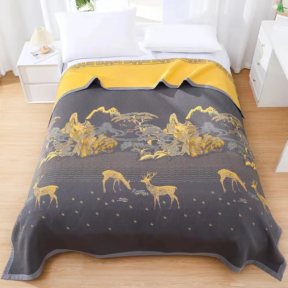 【迷森鹿】2*2.3米 天丝恒温 细沙床盖 高端出口款加厚款